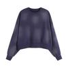 Heavyweight Vintage Spray-Painted Monkey Sweatshirt: Women's Cropped, Retro Drop Shoulder, European & American Hot Girl Casual Style
