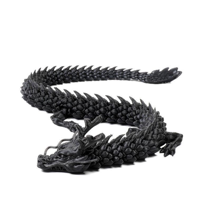 1PC 30/40CM Fish Tank Landscaping Decoration Collection Ornament Movable Jointed Dragon Statue 3D Printed Flexible Realistic