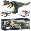 Zabawny Dźwięk Za Za Dinozaur Dzieci Dekompresja Zabawka na Baterie Ręcznie Obsługiwana Teleskopowa Huśtawka Dinozaur Zabawka Fidget dla Dzieci Prezent