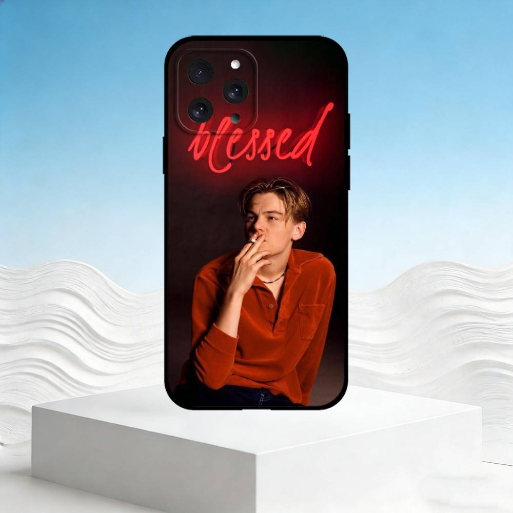 L-Leonardo DiCaprio Phone Case For iPhone 17,16,15,14,13,12,11 Plus,Pro Max,SE4Soft Silicone Black Cover