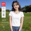 Women's Slim Fit Square Neck Short Sleeve T-Shirt