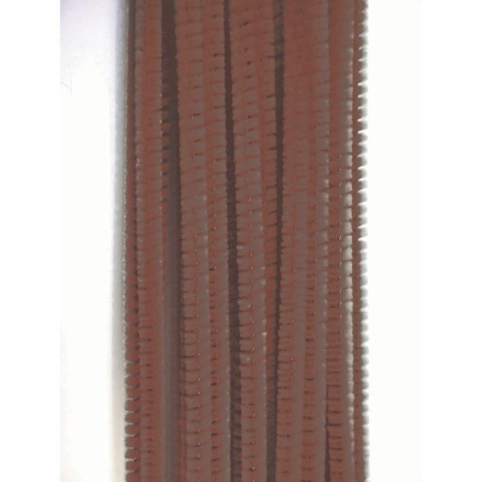 Chenille - SACH - Marron - 6mm - Couleur principale: Blanc - 20 brins