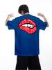 Unisex Summer Oversized Back Print T Shirt Red Lips Kiss Me Darling Letter Graphic Casual Streetwear Loose Short Sleeve Fashion Top
