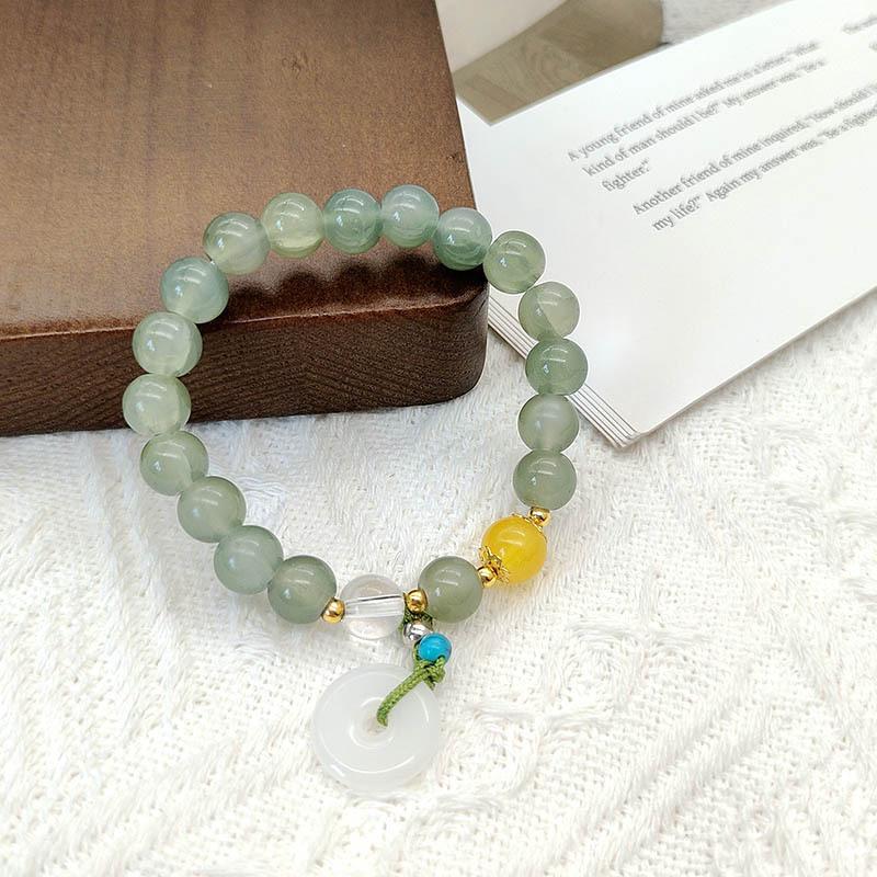 2024 New Niche Chinese Crackle Glass Beaded Bracelet: Ancient Style, Safety Buckle, Women's Design
