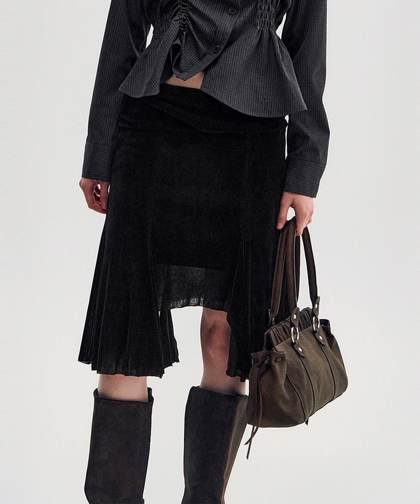 Kimzisu Ruched Belt Tote Bag _ Brown