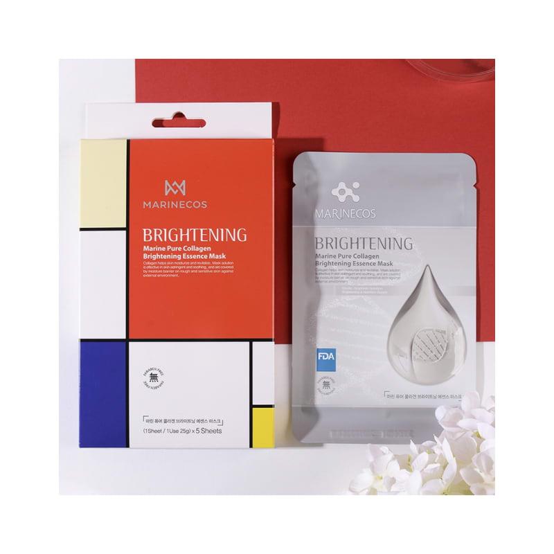 Marine Collagen Aqua Peel Cream + Marine Pure Collagen Mask (Brightening) (5 sheets)