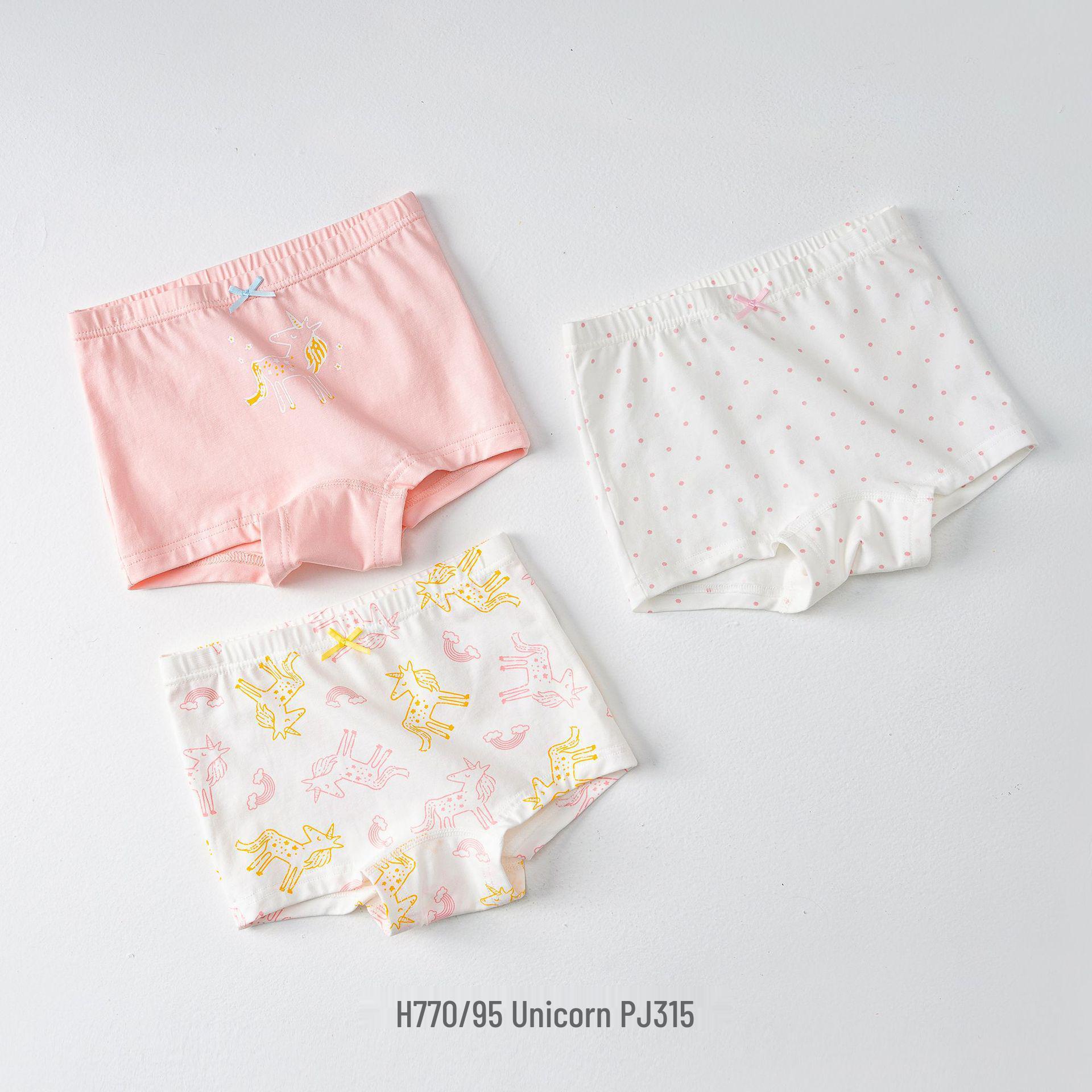 

Girls Cotton Cartoon Boxer Briefs - Class A, Small & Medium Sizes 100 cm