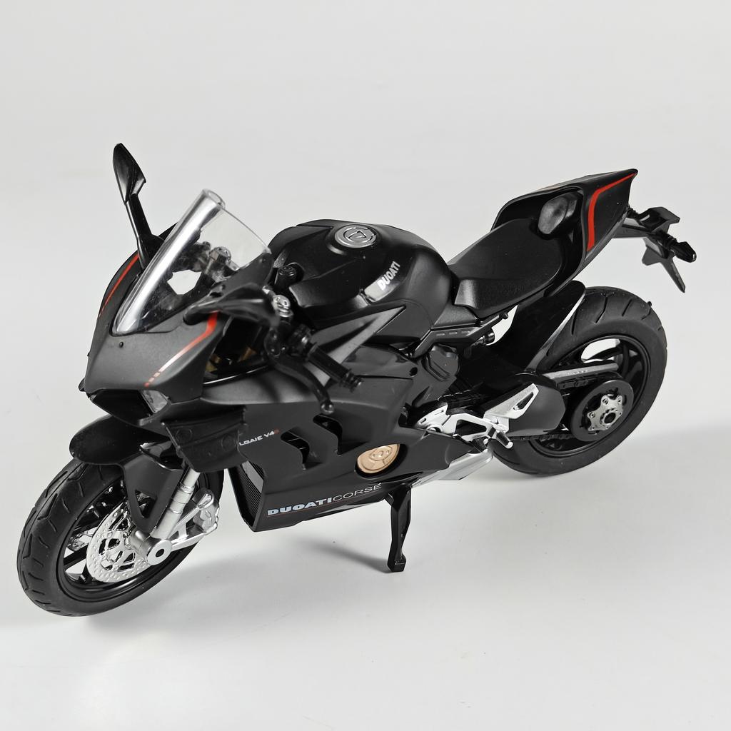 Simulazione 1:12 Ducati V4S Modello Moto Diecast Suono e Luce Giocattolo per Bambini Regalo per Bambini Collezionare Modello Ornamento Display alla Moda