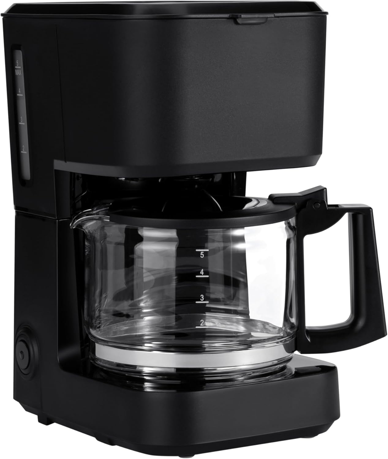 

5 Cup Drip Coffee Maker with Glass Coffee Pot, Auto Shut-off, Auto Pause, Removable Filter Basket, Matte United States