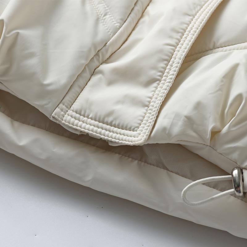 Mote Vinter Varm Vest Dame Ermeløs Parka Ståkrage Casual Tykk Damejakker