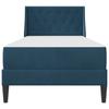 Bed Frame with Mattress Blue 80 x 200 cm Velvet