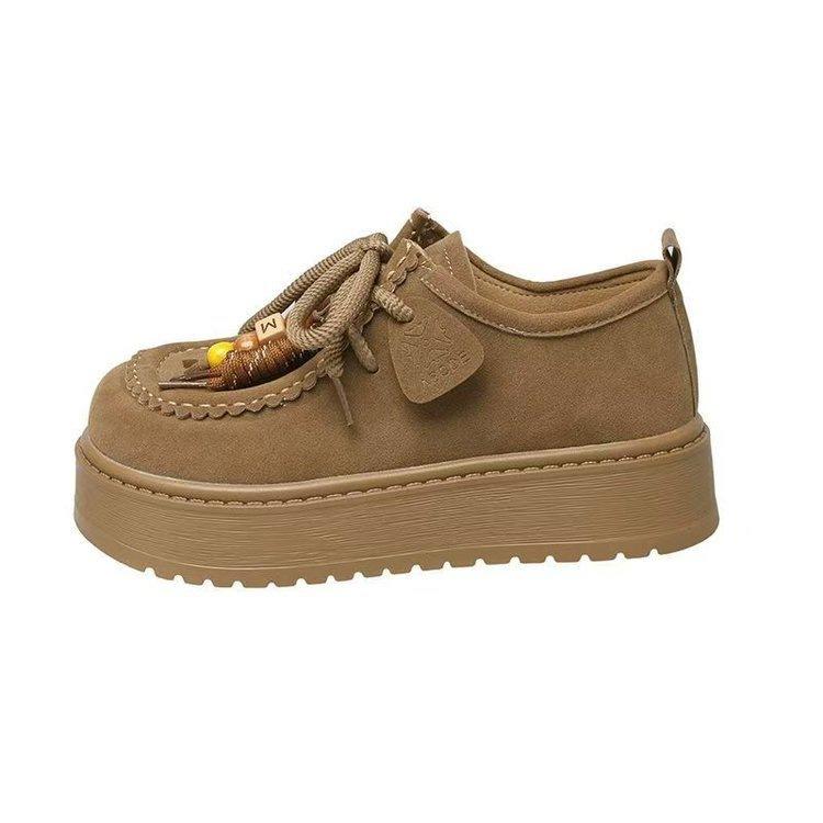 Scarpe pigre Doudou nuove scarpe autunnali a calzino scarpe casual retrò piattaforma rialzata Birkenstocks moda