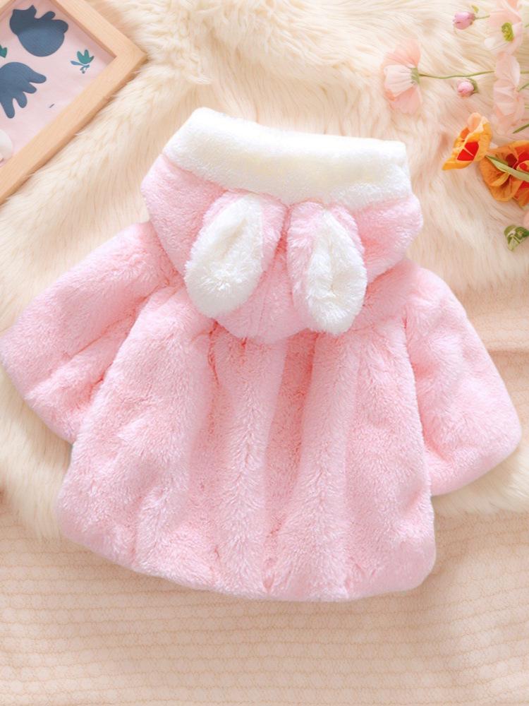 Girls' New Hooded Furry Cape Coat - Winter Faux Fur Shawl Sweater for Dolls