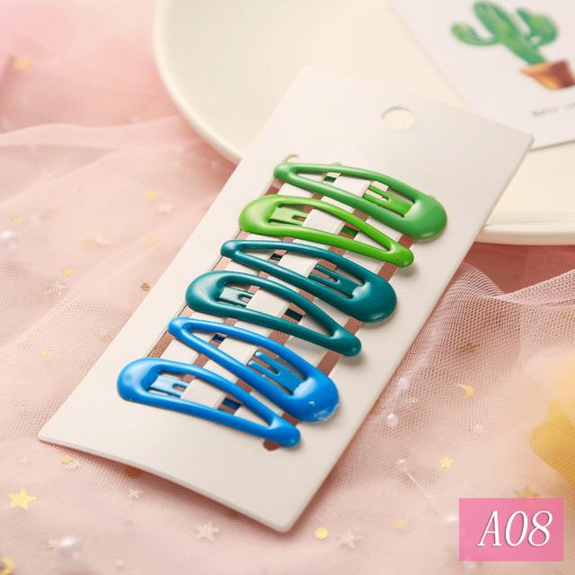 1Set Cute Candy Colors Dripping Hairpins BB Clip Girls Children Hair Clip Pin Barrette Accessories Women Kids Hairgrip Headdress