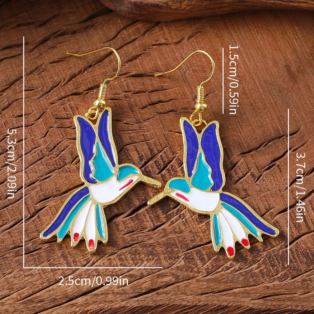 Hummingbird Pendant Women's Small, Exquisite and Versatile Bird Earrings