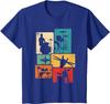 Rock Drummer Print T-shirt, Vintage T-shirt for Boys and Girls, Casual Cotton Graphic Tees