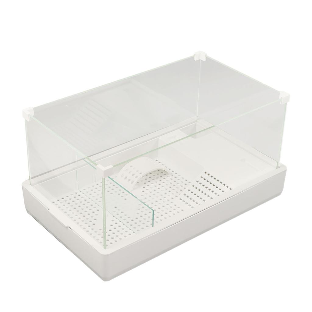 Glass Turtle Tank High Translucency Thickened 360 Degree Panoramic View Reptile Terrarium for