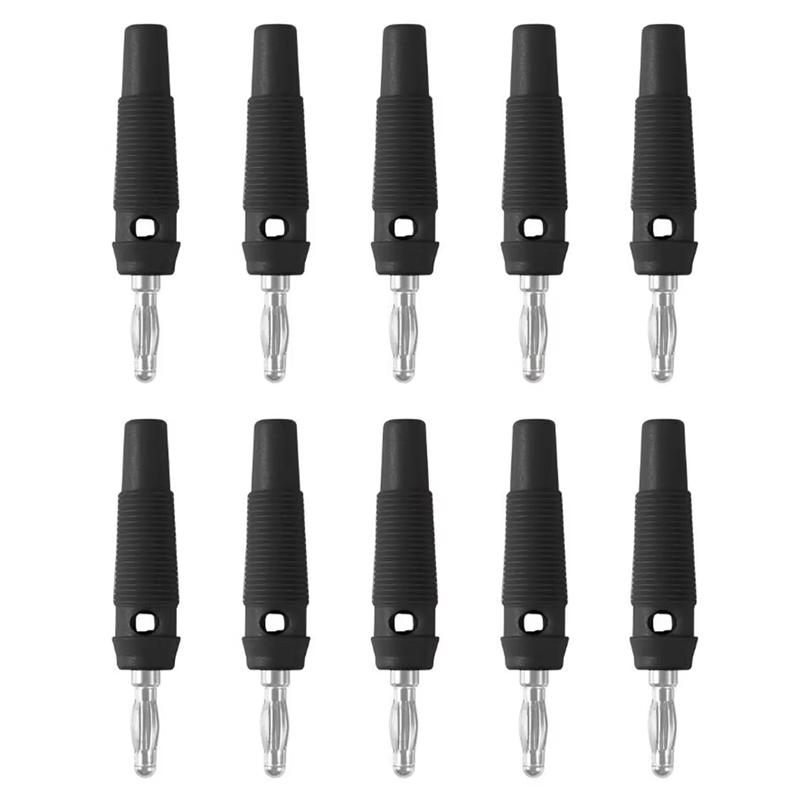 

10pcs 4mm Banana Plugs 32A High Current Screw Type Banana Plug Male Connectors Adapters