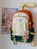 New contrasting color casual backpack large capacity personalized campus style junior high school student backpack