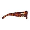 CHANEL side letter decoration brown irregular sunglasses women's style