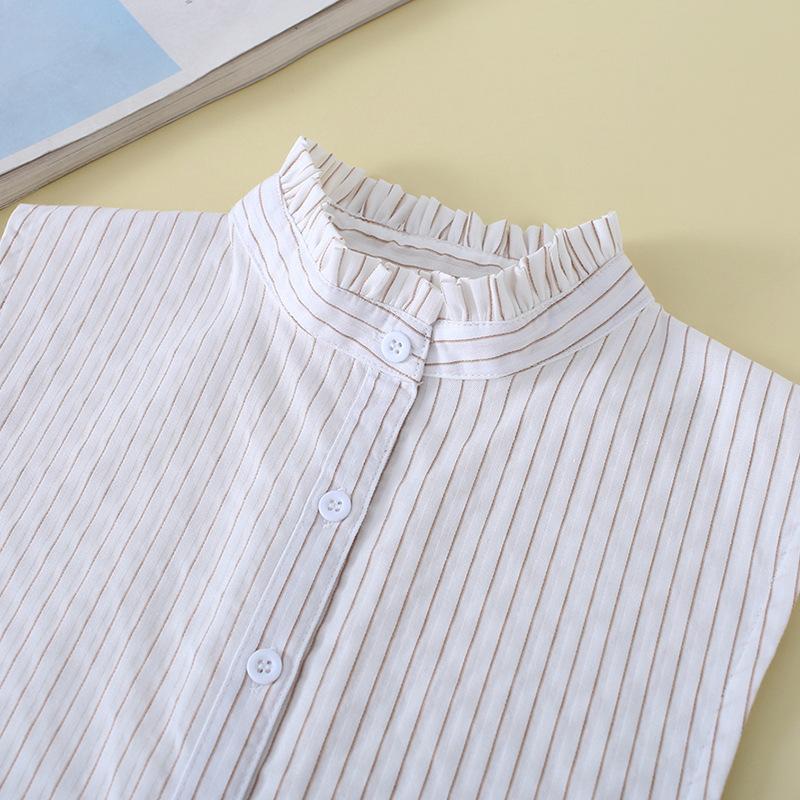 

Business Striped Fake Collar for Mens Shirt Detachable Collars Womens Classic False Collar Female Removable Blouse Ties