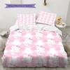 Hello Kitty  Pattern Bedding Quilt Set  Home Decoration  Gift (1 * duvet cover + 2 * pillowcase  without core)