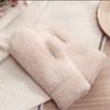 Faux Furs Mittens Women Winter Warm Gloves Faux Furs Gloves Stretchy Cuff Comfortable Wear for Skating Skiing Hunting