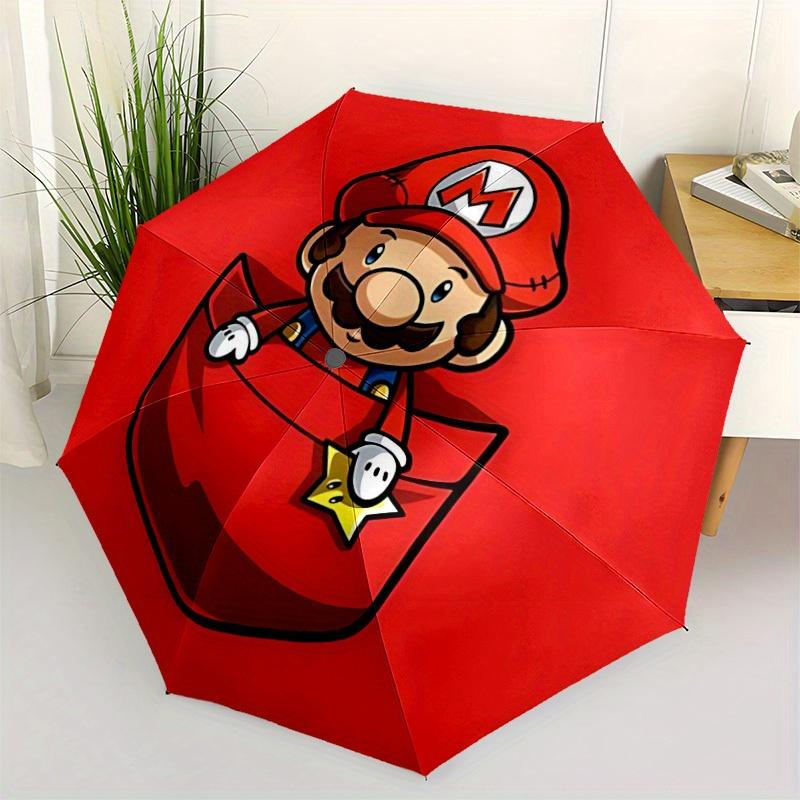 1pc Pocket Mario Automatic Umbrella with Folding feature - Compact Travel Umbrella, Perfect Gift for Birthday, Christmas, 055