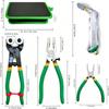 28Piece Glass Running Tool Kit with 3 Plier Types, Handheld Cutter, 3 Replaceable Heads, Finishing Accessories, and Zippered Storage Case