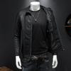 Men's Stand Collar Slim Fit Leather Motorcycle Jacket - 2024 Autumn/Winter Korean Style Outerwear