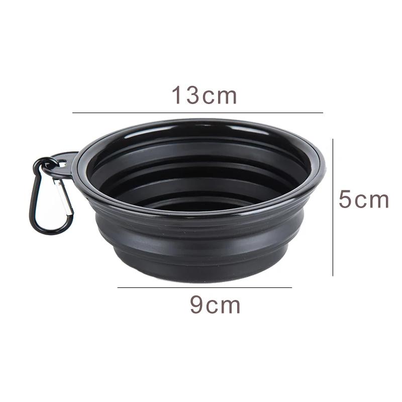 Ciotola Pieghevole in Silicone per Cani e Animali Domestici da 350 ml, Portatile per Viaggio all'Aperto, Contenitore per Cibo per Cuccioli, Ciotola per Alimenti, Accessori per Animali Domestici