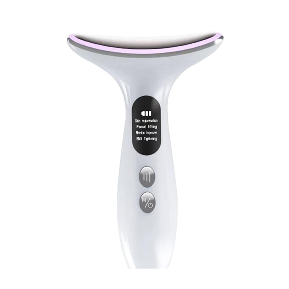 

Neck Face Lifting Massager Face V Line Chin Lift Up Double Chin Remover Anti Neck Wrinkle 3 Colors LED Facial Neck Beauty Device белый
