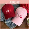 Baseball Red Cute Hat With Embroidery Ideal For Spring Outfits For Women