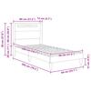 Bed Frame with LED Light Strips White 80 X 200 Cm Faux Leather