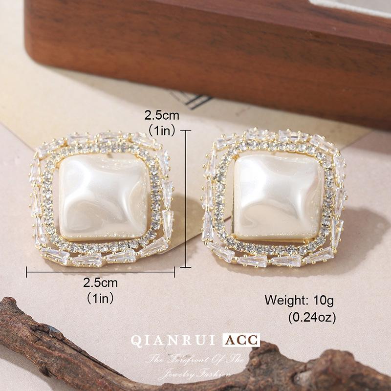 

Retro medieval atmosphere square stud earrings women s geometry fashion personality literary silver needle earrings hollow earrings earrings 14k gold