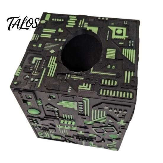 Minimalist Tissue Box Sci-fi Theme Box, with Smooth Paper Extraction, Large Capacity Cubic Design Organizer, Hard Shell Durable Desktop Decoration,