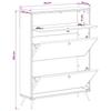 Shoe Cabinet BREDA 78 X 24 X 103 Cm Engineered Wood Artisan Oak