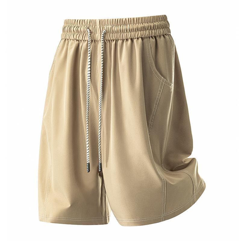 

Casual Suit Shorts To Wear As Outerwear, Loose Wide-leg, Versatile Mid-pants 2XL