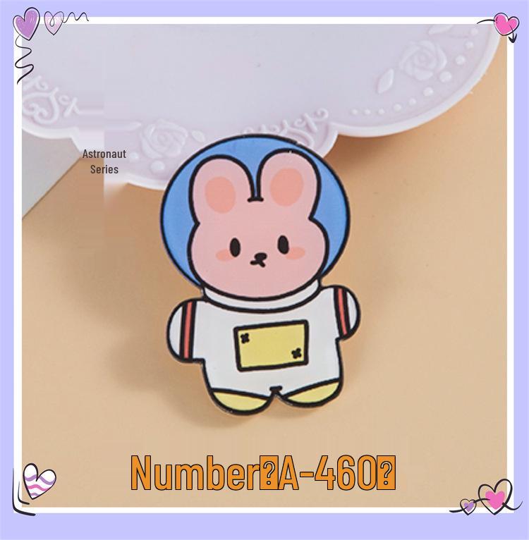 Korean Cute Cartoon Astronaut Acrylic Pin Badge