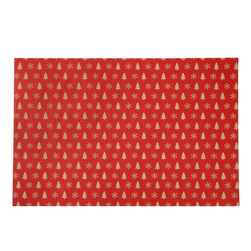 Christmas Themed Wrapping Paper Set 5 Pack 50x74cm Thick Recyclable Materials Assorted Seasonal Artwork