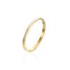18K Gold-Plated Titanium Steel Diamond Bangle for Women & Men's Open Bracelet