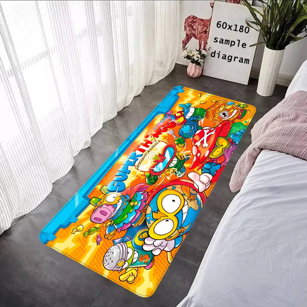 Cute Cartoon Super Zings Floor Mat INS Style Soft Bedroom Floor House Laundry Room Mat Anti-skid Household Carpets