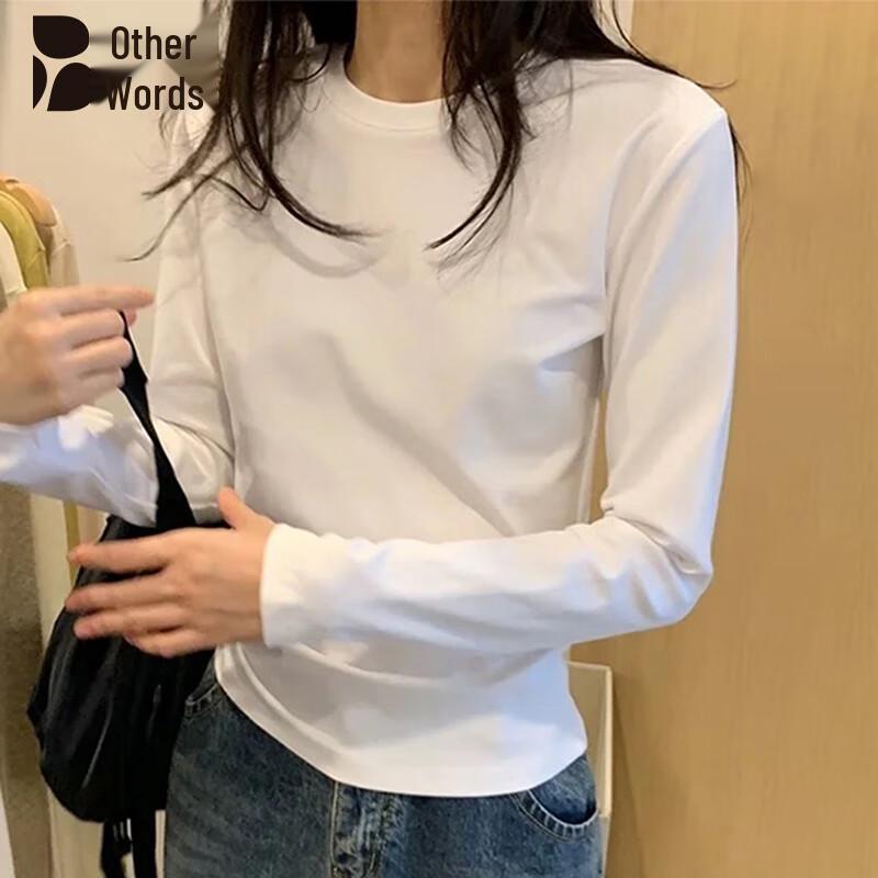 

Women s Slim-Fit Ribbed Round Neck Long Sleeve Crop Top XL