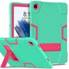 Color Block Protective Case for Samsung Tab A9 Plus - Silicone & PC Three-Proof Drop Protection