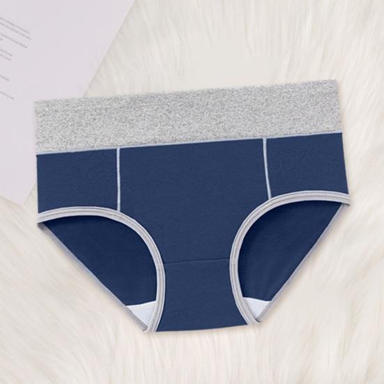 Women Plug Size Briefs High Waist Patchwork Color Breathable Panties Thicken Hip Lifting Soft Underpants