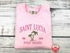 Saint Lucia T Shirt Vintage Vacation Graphic Tee Cotton Crewneck Caribbean Gift
