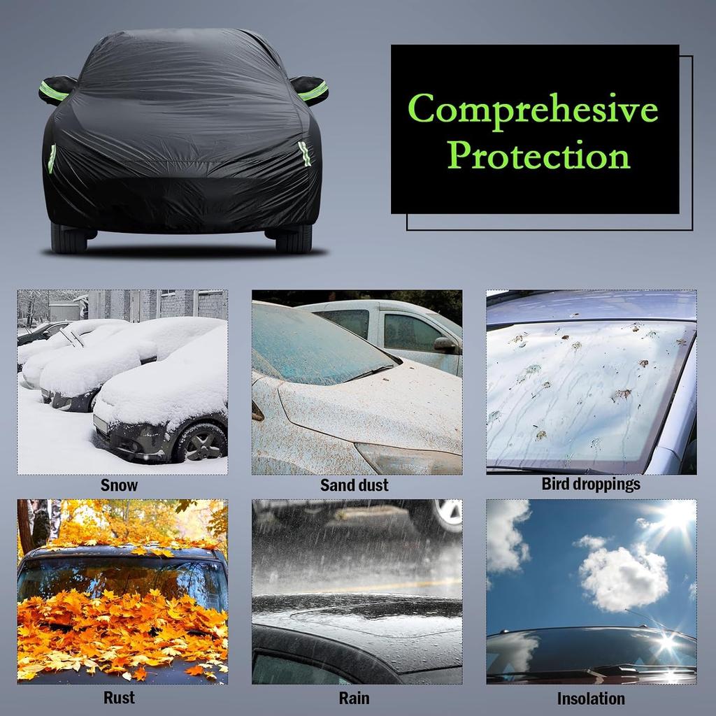 Custom car cover compatible with Honda CRV 1997-2026, Toyota RAV4 2006-2026, waterproof all-weather full car cover