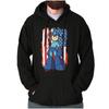 Mega Man Video Game Distressed American FlagHoodie Hooded Sweatshirt Men Women
