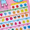 1Sheet Colorful Kid Crystal Stick Earring Sticker Kids Jewellery Party Toy Gift Fashion