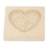 Ausstechform aus Holz, leicht zu lösen, wiederverwendbar, abwaschbar, mit geschnitztem Herzmotiv, ideal zum Backen in der Küche.